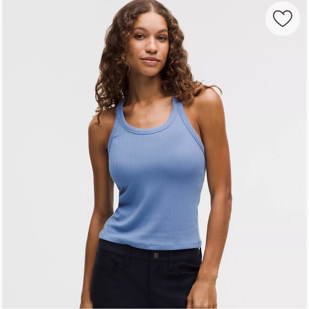 Lululemon Hold Tight Micro-Rib Racerback Tank Top - Prep Blue - Size 12